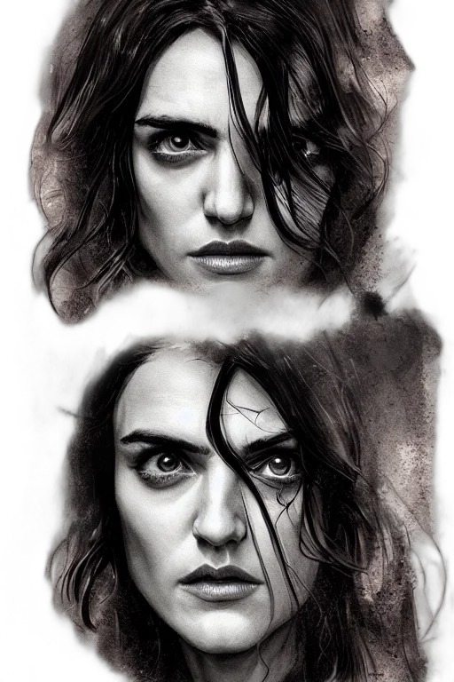 face, comic book art, photorealistic, pencil sketch transparent PNG cut-out