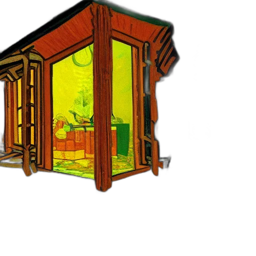 furniture, 3d render, concept art, pixel art transparent PNG cut-out