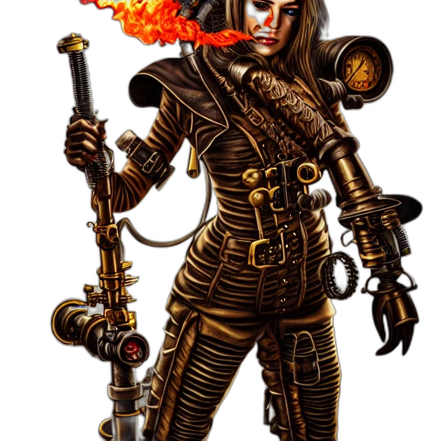 staff, robot, weapon, concept art transparent PNG cut-out