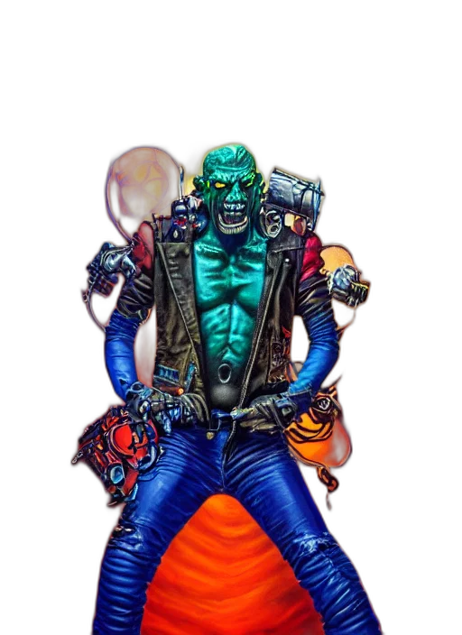 jacket, staff, robot, concept art transparent PNG cut-out