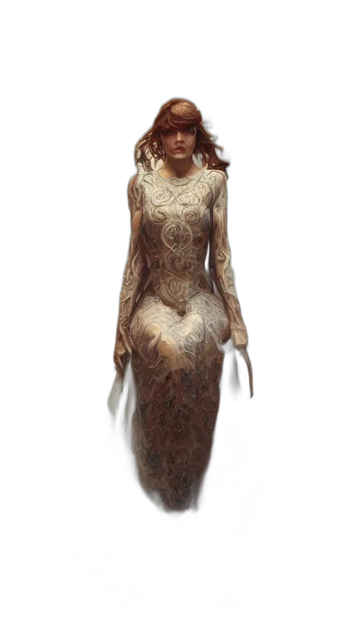 dress, creature, jewelry, face transparent PNG cut-out