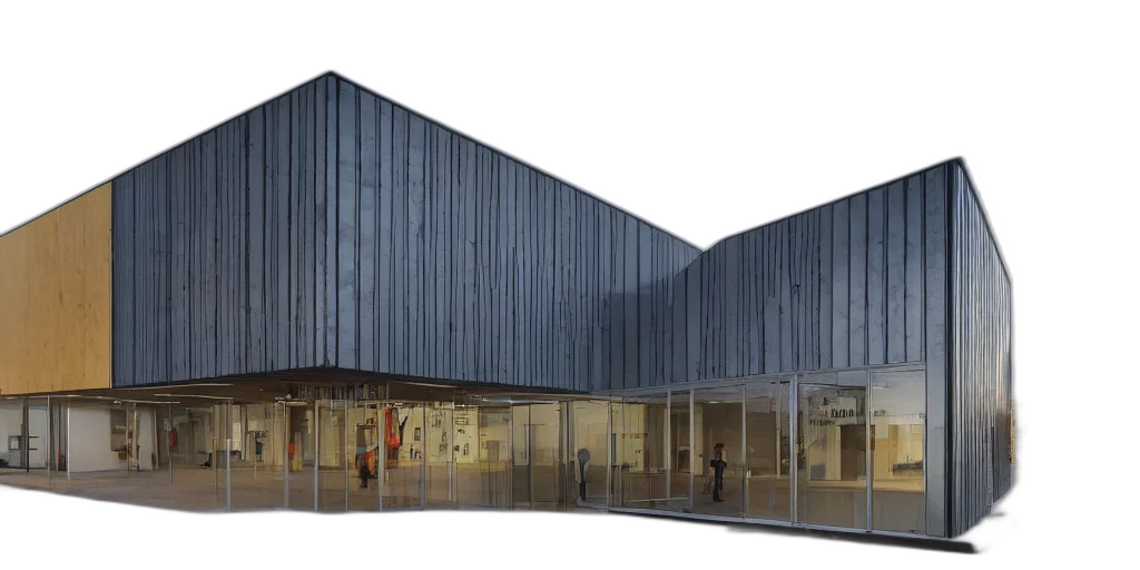 building, 3d render, single, set transparent PNG cut-out