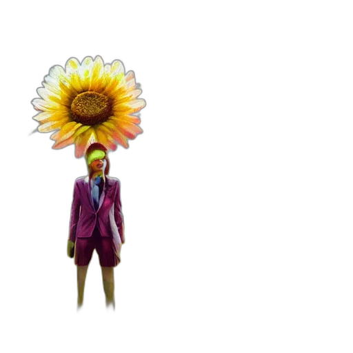 umbrella, flower, staff, dress transparent PNG cut-out