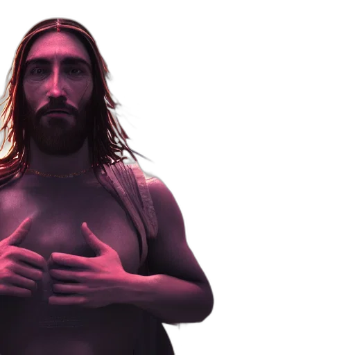 concept art, 3d render, jesus, christ transparent PNG cut-out