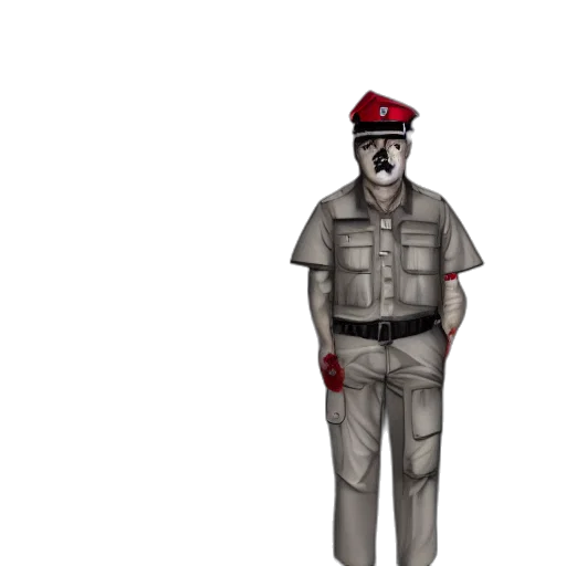 staff, jacket, mask, robot transparent PNG cut-out