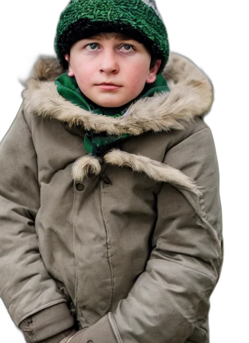 jacket, hat, face, animal transparent PNG cut-out