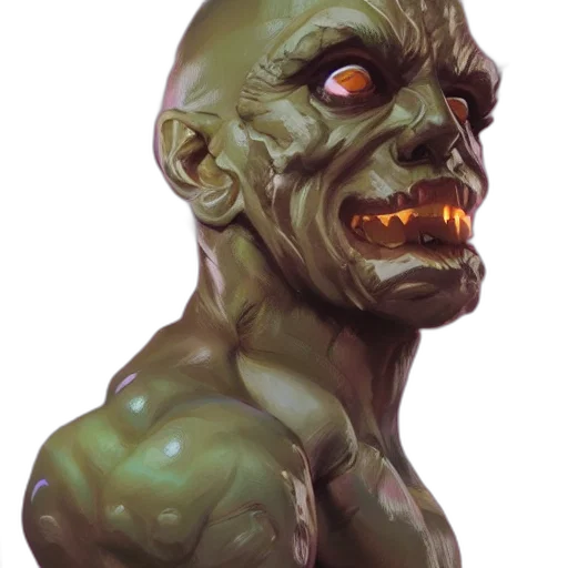 creature, face, mask, staff transparent PNG cut-out