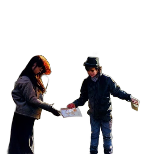 hat, staff, mask, jacket transparent PNG cut-out