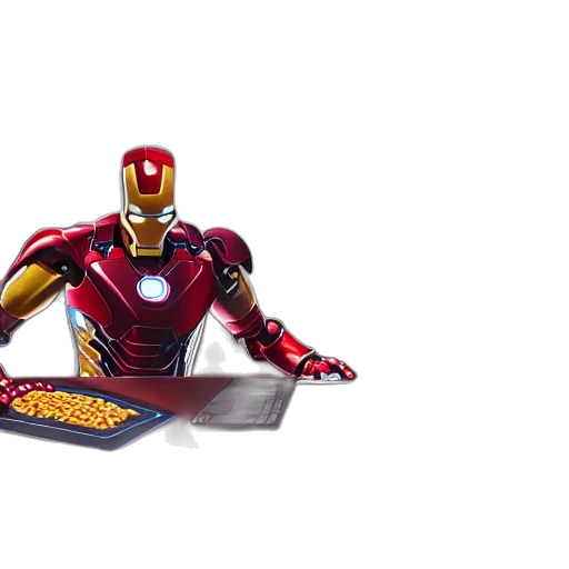 robot, food, 3d render, concept art transparent PNG cut-out