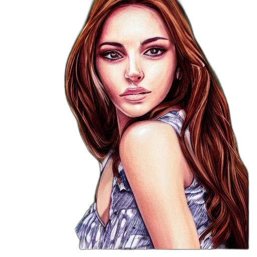 face, dress, jewelry, hair transparent PNG cut-out