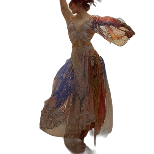 dress, staff, mask, concept art transparent PNG cut-out