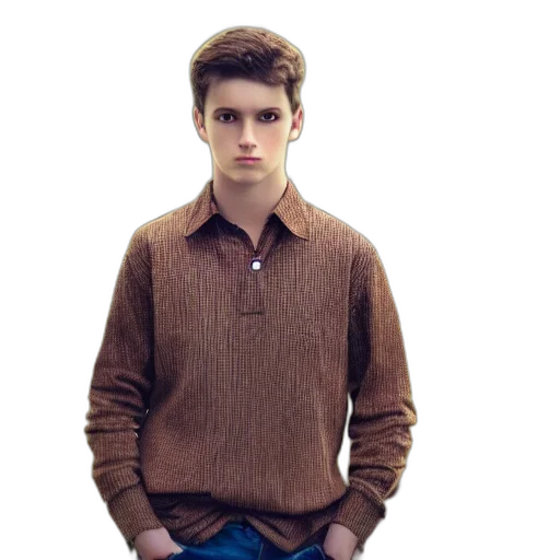 jacket, hair, face, creature transparent PNG cut-out