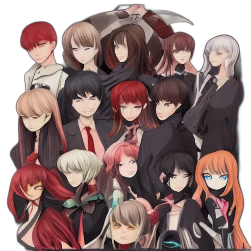 staff, hair, jacket, anime transparent PNG cut-out