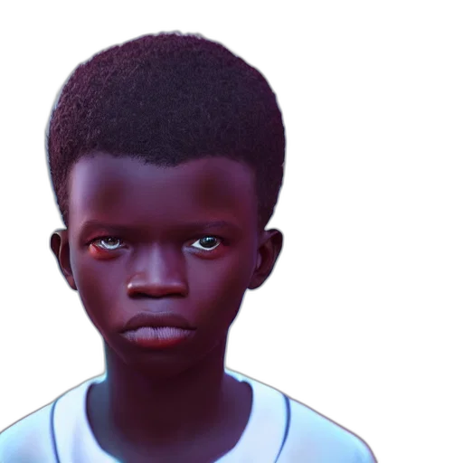 face, concept art, 3d render, photorealistic transparent PNG cut-out