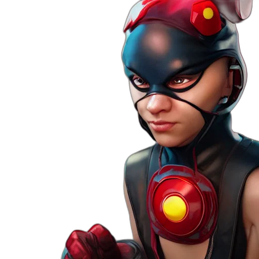 mask, comic book art, concept art, 3d render transparent PNG cut-out