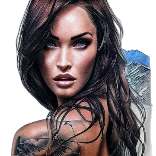 jewelry, face, dress, comic book art transparent PNG cut-out