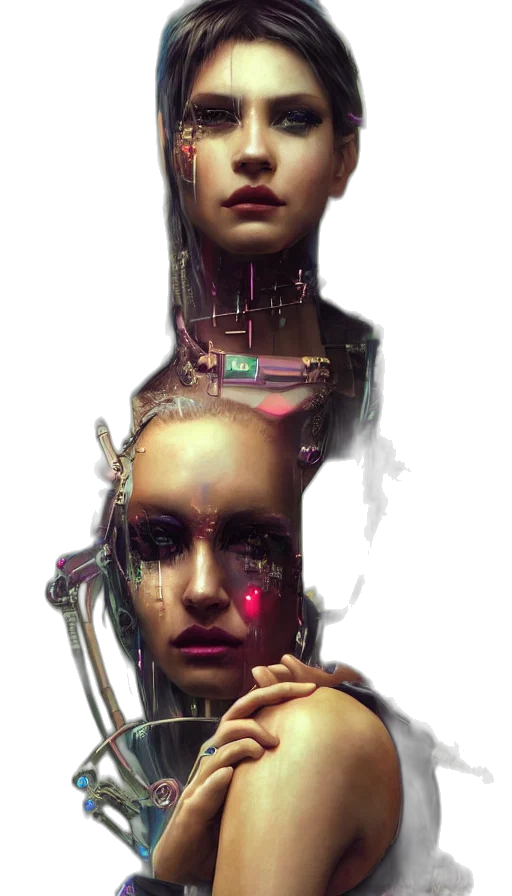 robot, face, mask, jewelry transparent PNG cut-out