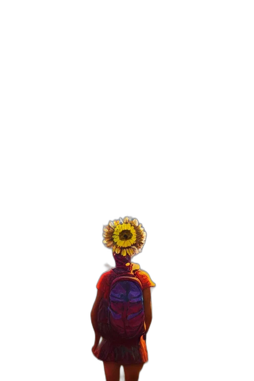 crown, flower, dress, staff transparent PNG cut-out