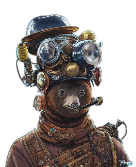 mask, animal, robot, staff transparent PNG cut-out