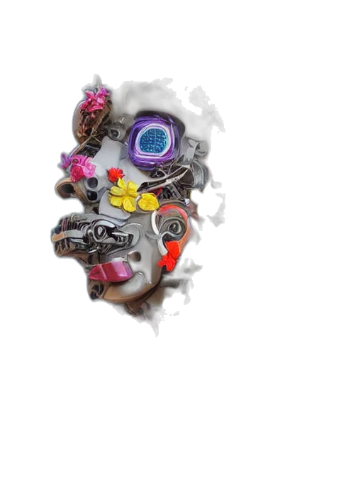 robot, mask, face, weapon transparent PNG cut-out