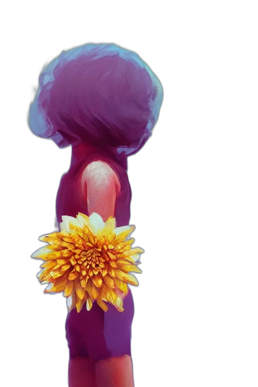 flower, dress, crown, face transparent PNG cut-out