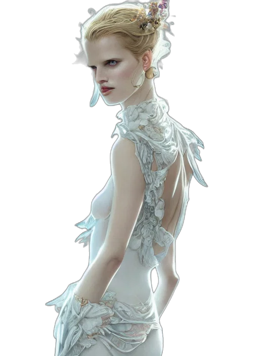 dress, jewelry, crown, photorealistic transparent PNG cut-out