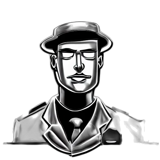 staff, hat, face, robot transparent PNG cut-out