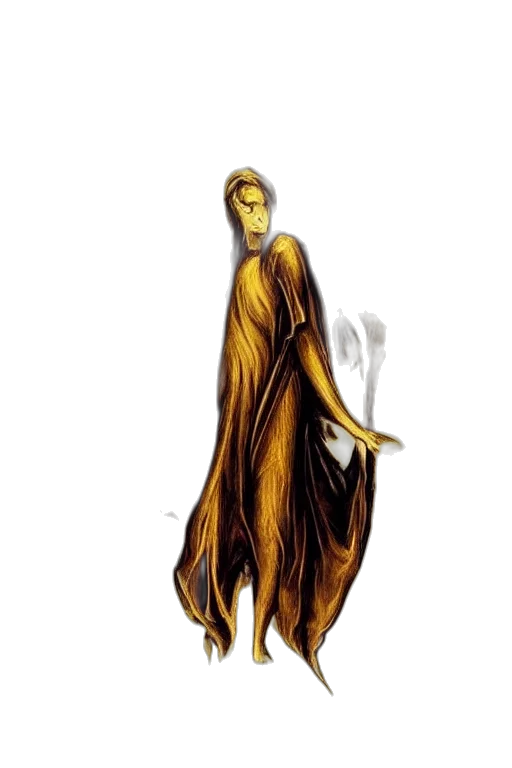 dress, staff, concept art, fantasy art transparent PNG cut-out