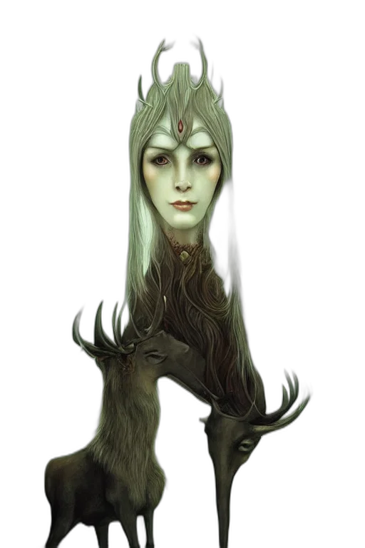 creature, staff, dragon, crown transparent PNG cut-out
