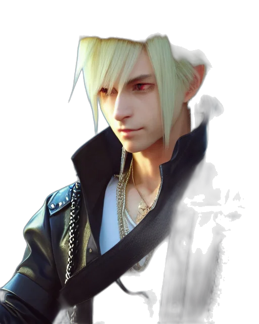 jacket, face, concept art, fantasy art transparent PNG cut-out