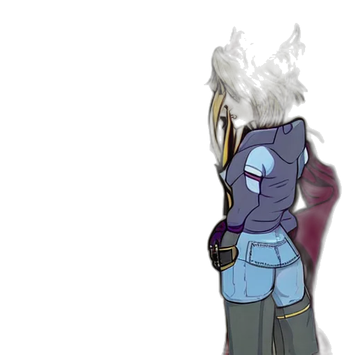 jacket, staff, weapon, mask transparent PNG cut-out