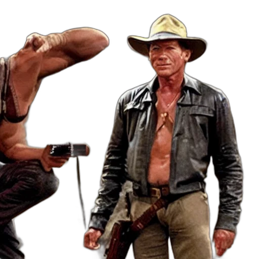 concept art, indiana, jones, but transparent PNG cut-out