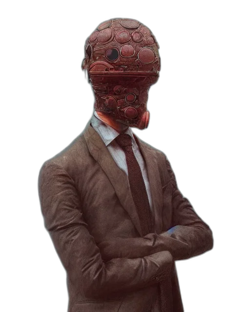 mask, face, robot, jacket transparent PNG cut-out