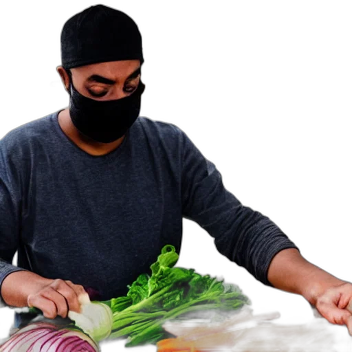 food, mask, hat, weapon transparent PNG cut-out