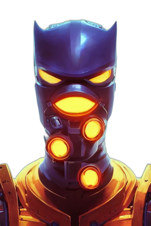 robot, mask, face, comic book art transparent PNG cut-out