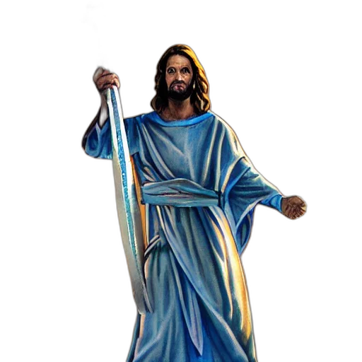 staff, dress, sword, 3d render transparent PNG cut-out