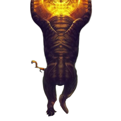 dragon, creature, animal, staff transparent PNG cut-out