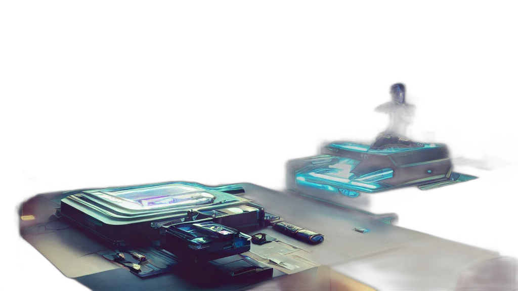 robot, weapon, car, 3d render transparent PNG cut-out