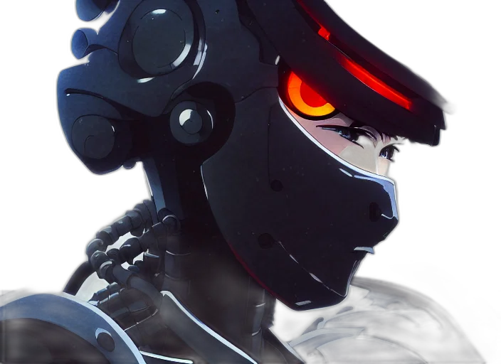 robot, mask, face, weapon transparent PNG cut-out