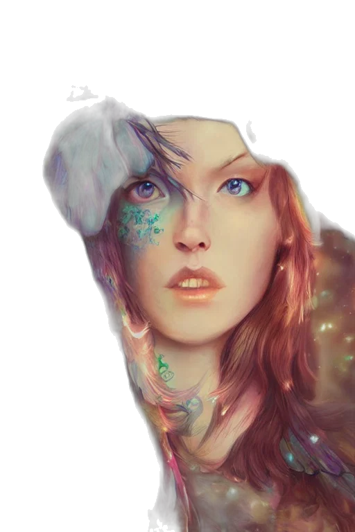 face, robot, dress, crown transparent PNG cut-out