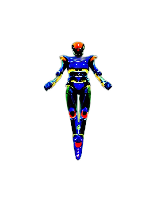 robot, jewelry, staff, creature transparent PNG cut-out