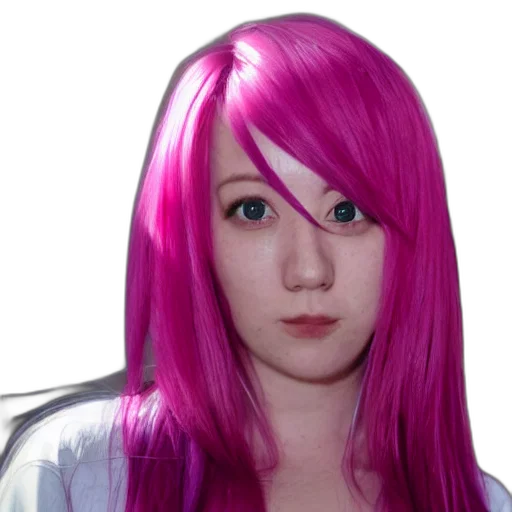 face, hair, robot, photorealistic transparent PNG cut-out