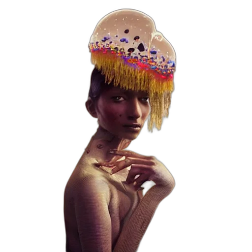 hat, crown, hair, dress transparent PNG cut-out
