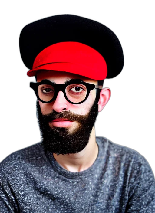 hat, face, mask, staff transparent PNG cut-out