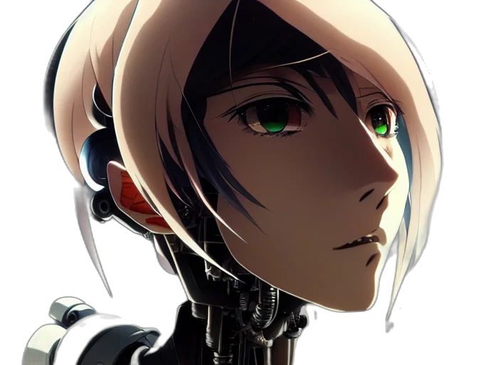 robot, face, mask, weapon transparent PNG cut-out