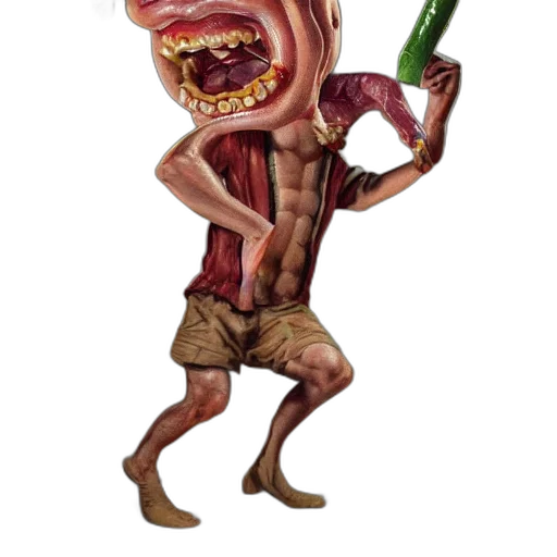 creature, staff, animal, mask transparent PNG cut-out