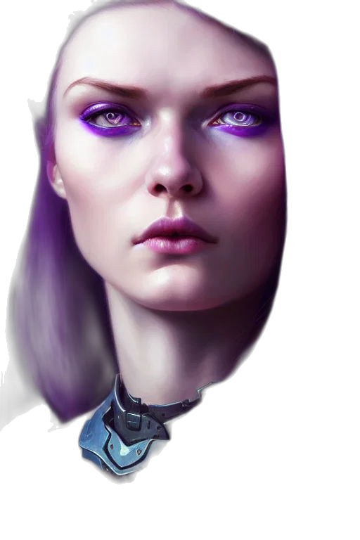 robot, face, jewelry, fantasy art transparent PNG cut-out
