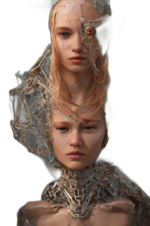 face, mask, hair, jacket transparent PNG cut-out