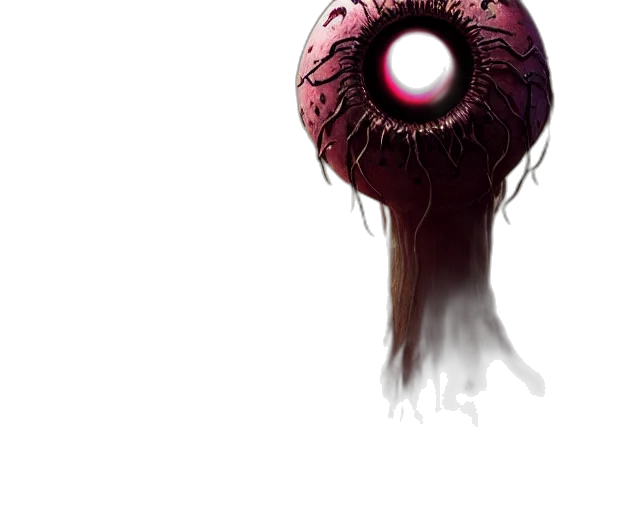 mask, creature, hair, staff transparent PNG cut-out