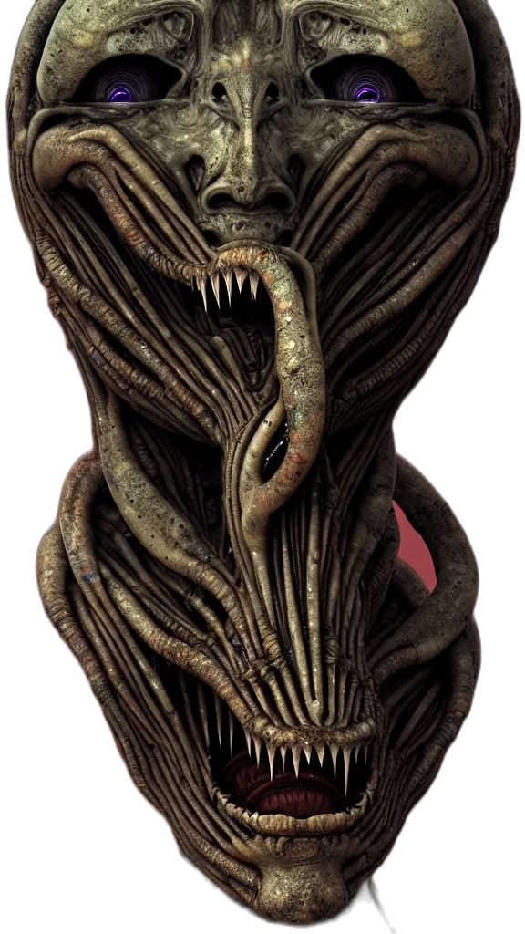 creature, mask, face, hair transparent PNG cut-out